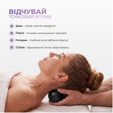 Масажний м'ячик EF-1072-BK Goober із шипами чорний 16х6,5 см EasyFit