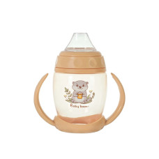 Поїльник із силіконовим носиком та ручками 5004BT_персиковий 250 мл BABY TEAM