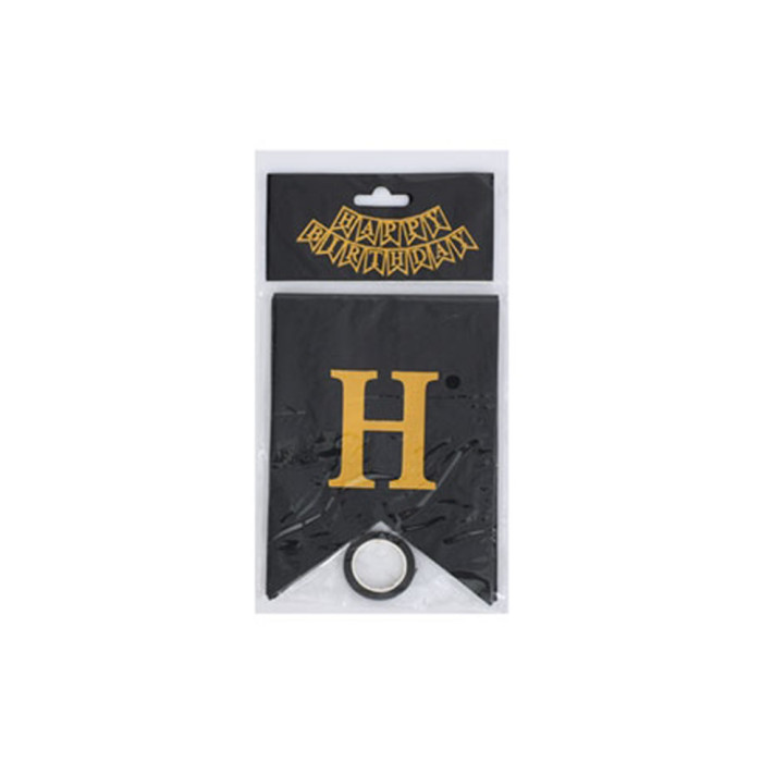 Гірлянда з прапорцями "Happy Birthday" MK 5955(Black) чорна Bambi