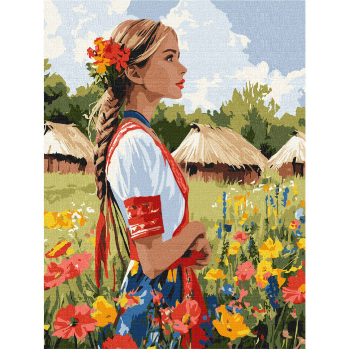Картина за номерами "Гарна українка" KHO8485, 30х40 см Идейка