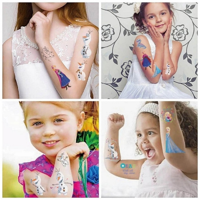 Набір тимчасових тату "Холодне серце" frozen-tattoo-mini-set-1-10, 10 штук, розмір 12 х 7 см Fresh Tattoo