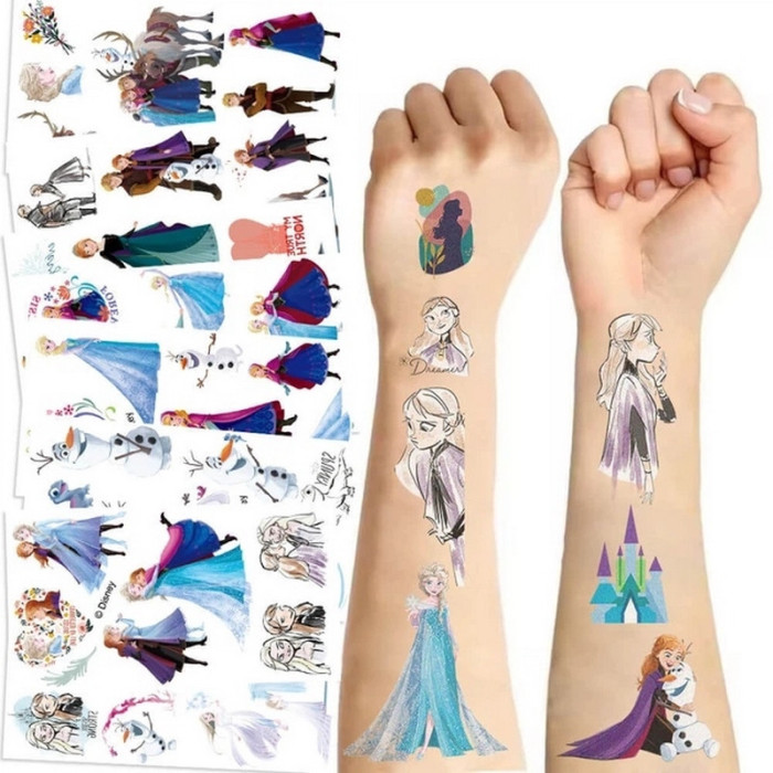 Набір тимчасових тату "Холодне серце" frozen-tattoo-mini-set-1-10, 10 штук, розмір 12 х 7 см Fresh Tattoo