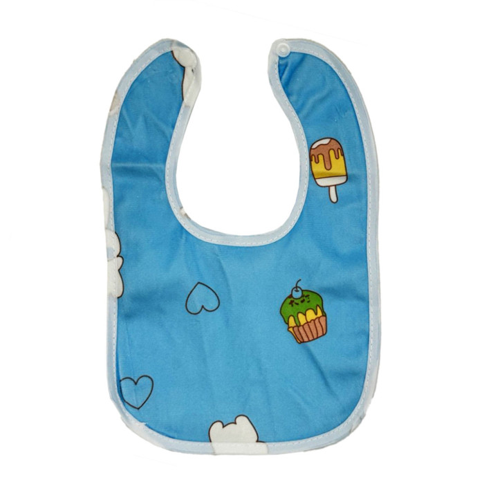 Дитячий слинявчик тканинний MGZ-0600(Blue) на кнопці Megazayka