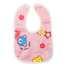 Дитячий слинявчик тканинний MGZ-0600(Pink) на кнопці Megazayka