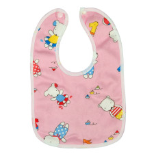 Дитячий слинявчик тканинний MGZ-0600(Pink) на кнопці Megazayka