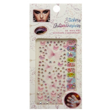 Декоративні наклейки XY-030(Pink) для манікюру та макіяжу Bambi