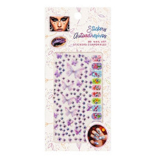 Декоративні наклейки XY-030(Violet) для манікюру та макіяжу Bambi