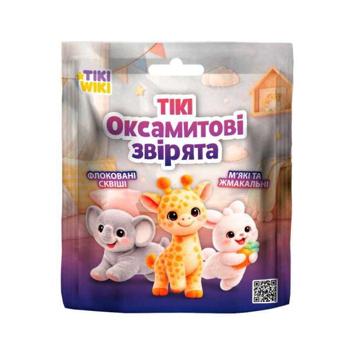 Стретч-іграшка у вигляді тварини "Оксамитові тварини" Tiki Wiki KD-ZRDW2025011 Tiki Wiki