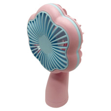 Портативний ручний вентилятор 2 в 1 MK 5612(Pink) 2 режими Bambi