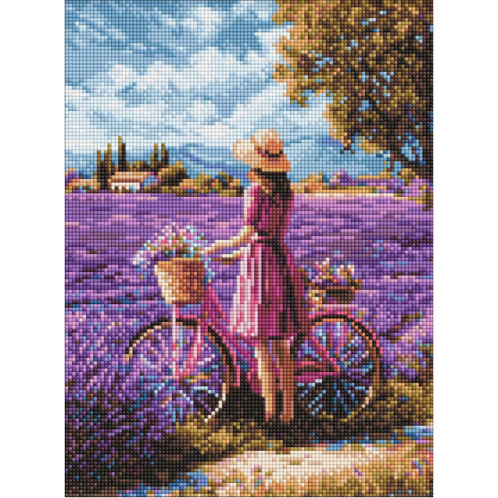 Алмазна мозаїка "Поле з лавандою"©art_selena_ua AMO20298, 30х40 см Идейка