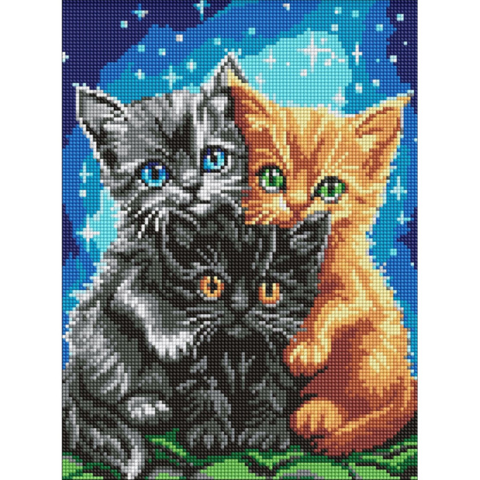 Алмазна мозаїка "Пуxнасте тріо"©art_selena_ua AMO20417, 30х40 см Идейка
