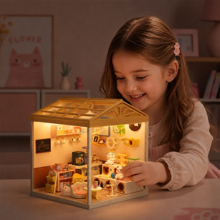 Конструктор-румбокс "Котокафе" Mini House 8007-MH, серії "Інтер'єр" 145 деталей Mini House