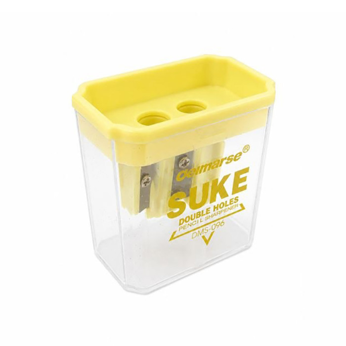 Подвійна точилка для олівців із контейнером DMS-096(Yellow) Bambi