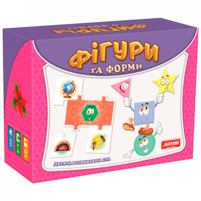 Дитяча настільна гра "Фігури та форми" 0581 від 3 років Artos Games