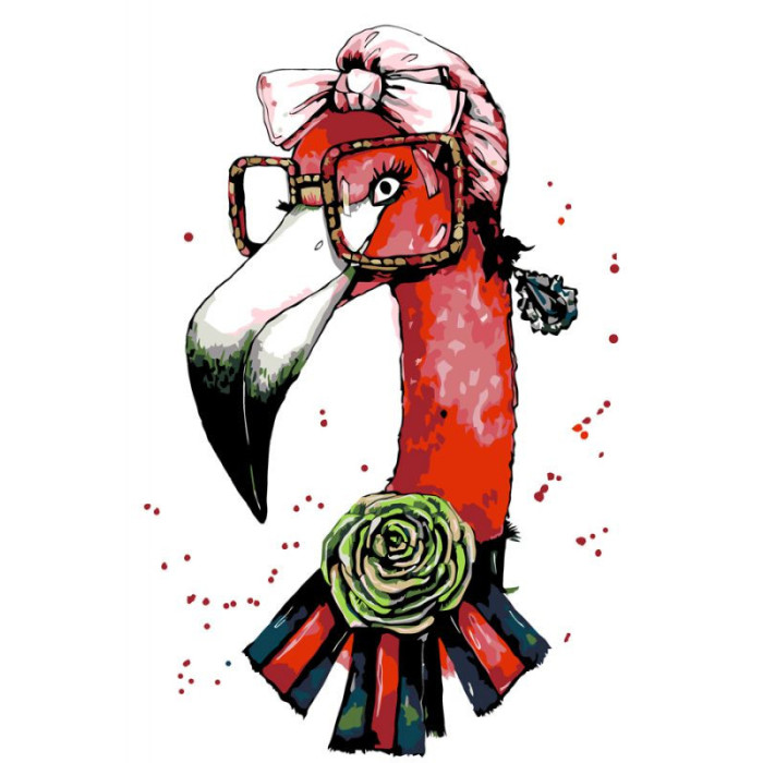 Картина за номерами. Rosa "Fashion Flamingo" 35х45см N00013207 Rosa