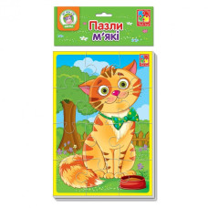 Дитячі м'які пазли "Котик і песик" VT1103-43 формату А5 Vladi Toys