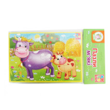 Дитячі м'які пазли "Тварини ферми" VT1103-44 формат А5 Vladi Toys