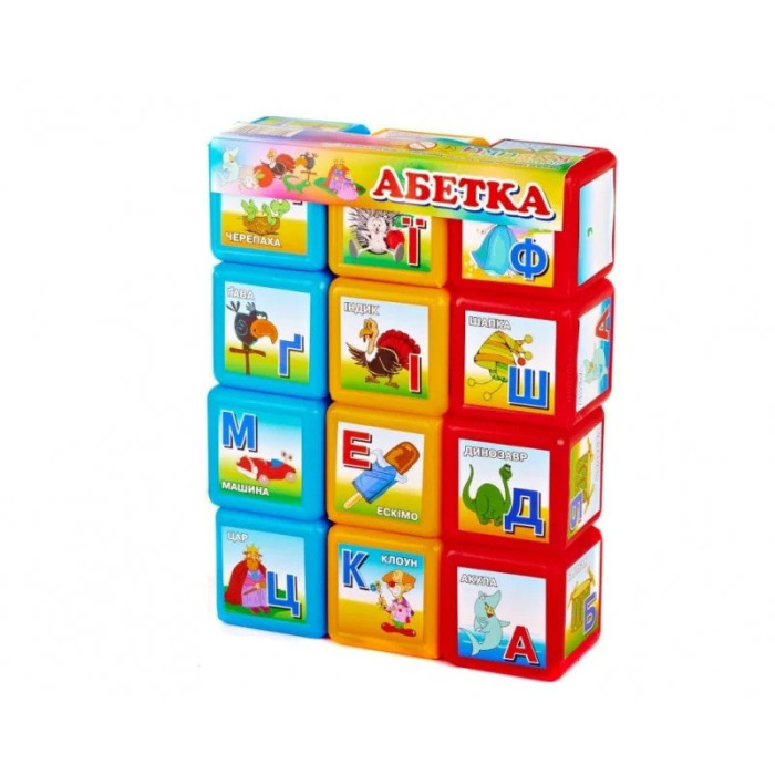 Дитячі розвиваючі кубики "Абетка Велика" 18231, 12 шт. в наборі MToys