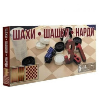 Настільна гра шахи, шашки, нарди S0003, 3в1 MToys