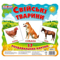 Дитячі розвиваючі картки "Домашні тварини" 13107005, 17 карток в наборі Ranok Creative