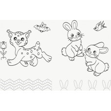 Дитяча розмальовка з прописами. Єнот і компанія 551002, 8 сторінок Ranok Creative