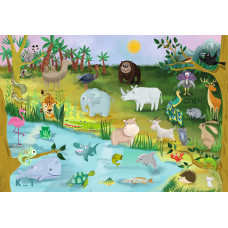 Дитяча навчальна гра з багаторазовими наклейками "ZOO Абетка" (КП-005) KP-005 укр. мовою УМНЯШКА