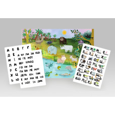 Дитяча навчальна гра з багаторазовими наклейками "ZOO Абетка" (КП-005) KP-005 укр. мовою УМНЯШКА