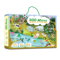 Дитяча навчальна гра з багаторазовими наклейками "ZOO Абетка" (КП-005) KP-005 укр. мовою УМНЯШКА