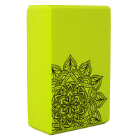 Блок для йоги і розтяжки MS 0858-5 з малюнком  Зелений METR+
