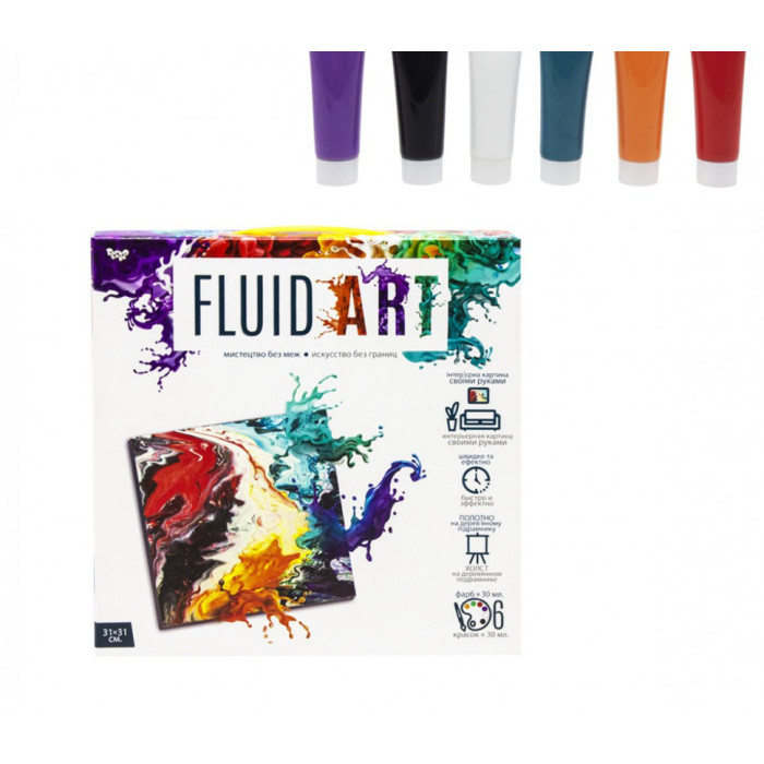 Набір креативної творчості "Fluid ART" FA-01-01-2-3-4-5, 5 видів FA-01-03 Danko Toys