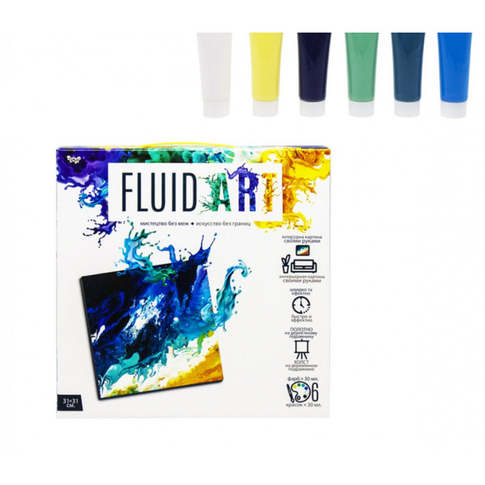 Набір креативної творчості "Fluid ART" FA-01-01-2-3-4-5, 5 видів FA-01-02 Danko Toys