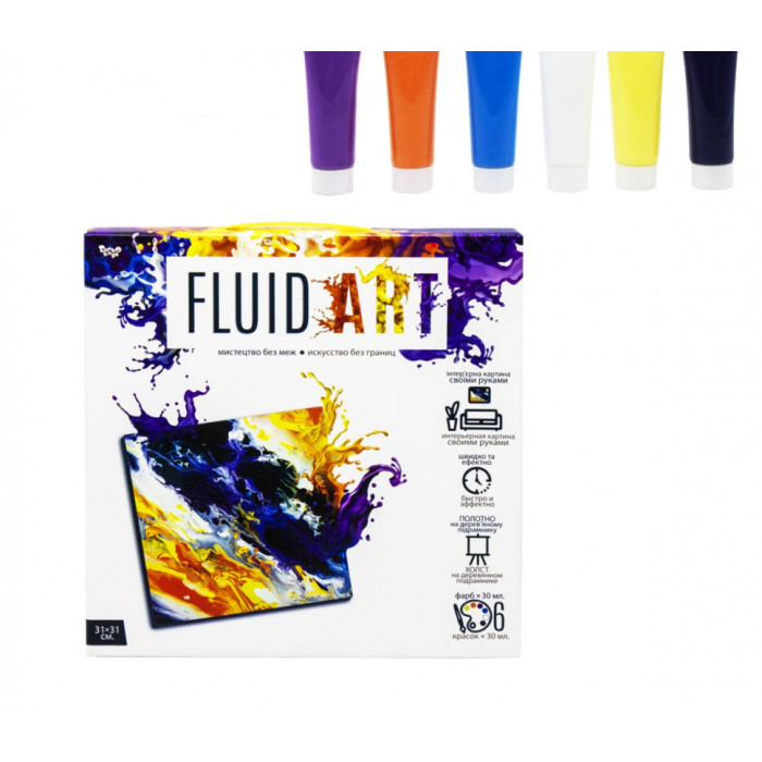 Набір креативної творчості "Fluid ART" FA-01-01-2-3-4-5, 5 видів FA-01-01 Danko Toys