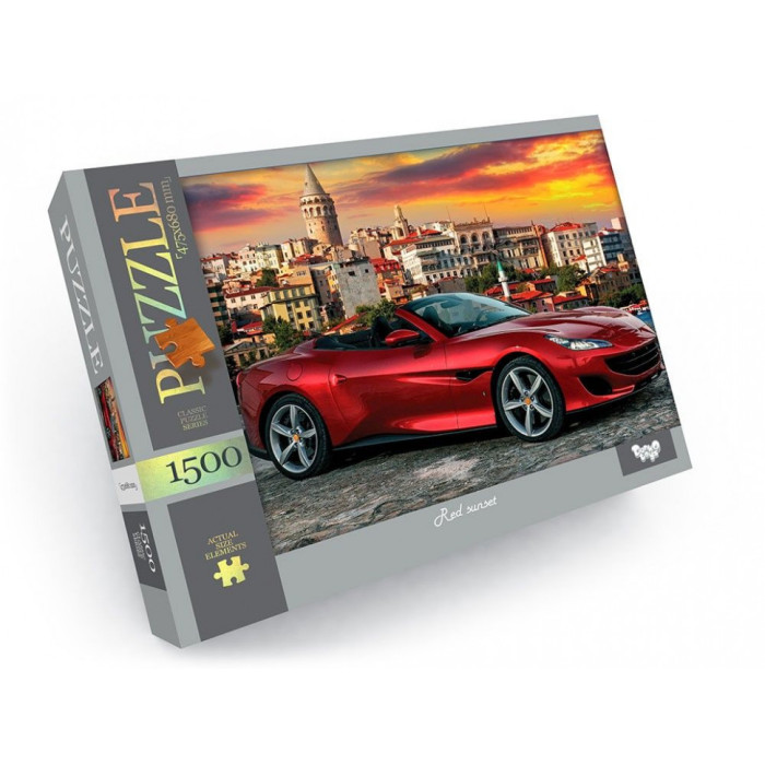 Пазли C1500-04-01-10, 1500 елементів Червоне авто Danko Toys