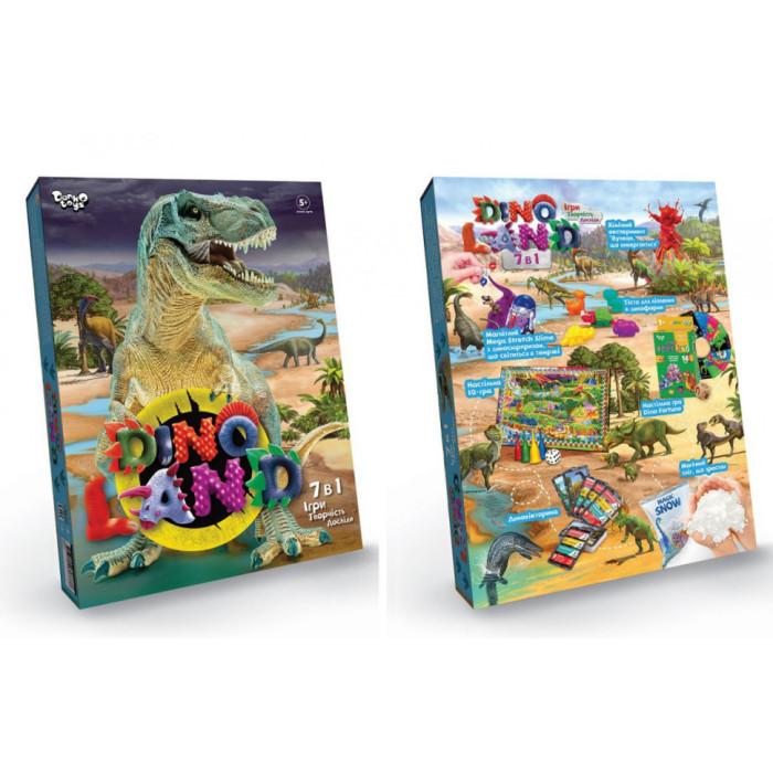 Набір креативної творчості "Dino Land" DL-01-01U, 7 в 1 Danko Toys