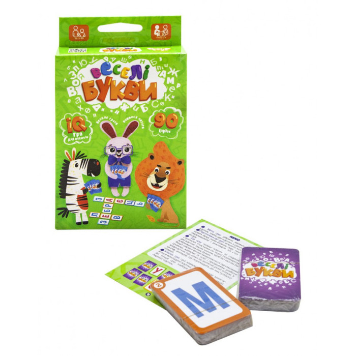 Дитяча розвиваюча настільна гра "Веселі літери" G-VB-01U укр. мовою Danko Toys