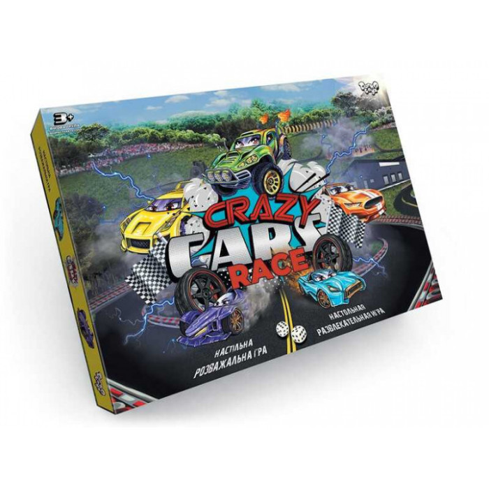 Дитяча настільна розважальна гра "Crazy Cars Race" DTG94R від 3х років Danko Toys