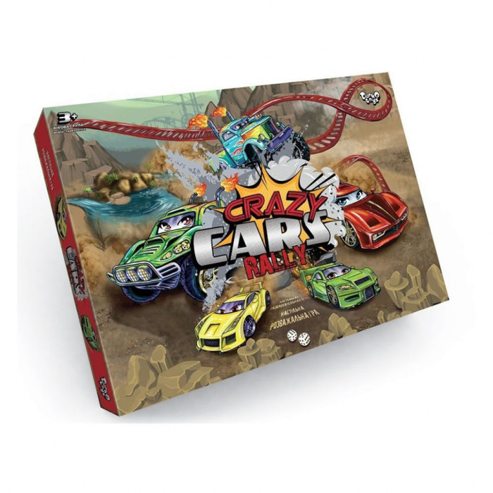 Дитяча настільна розважальна гра "Crazy Cars Rally" DTG93R від 3 років Danko Toys