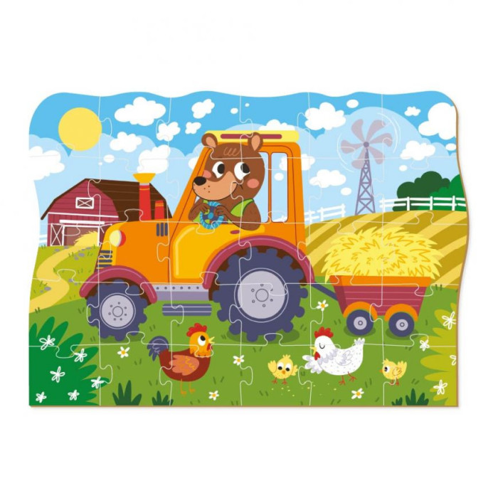 Дитячий пазл "Ведмедик-тракторист" DoDo 300371, 30 ел. DoDo Toys
