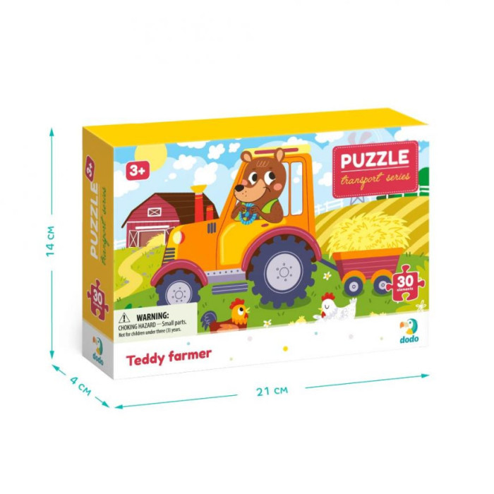 Дитячий пазл "Ведмедик-тракторист" DoDo 300371, 30 ел. DoDo Toys