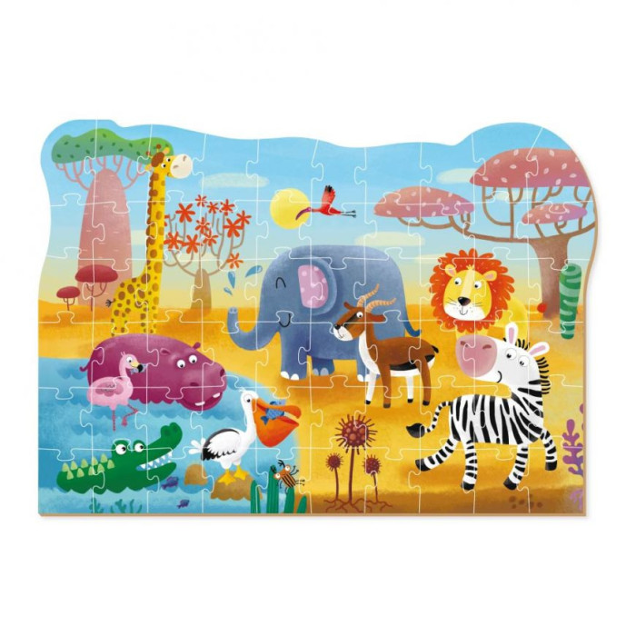 Дитячий пазл "Спекотна Африка" DoDo 300376, 60 ел. DoDo Toys