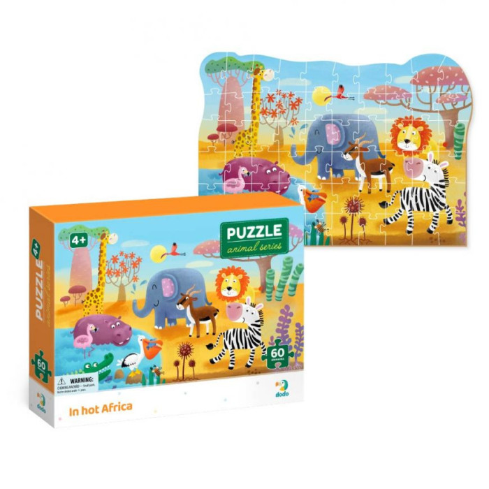 Дитячий пазл "Спекотна Африка" DoDo 300376, 60 ел. DoDo Toys
