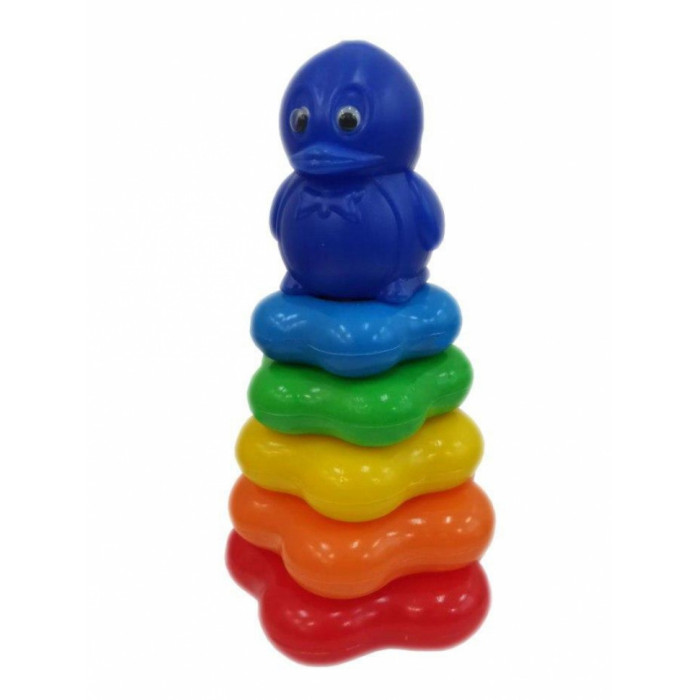 Дитяча розвиваюча пірамідка Colorplast 1-082, 6 секцій Colorplast