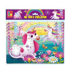 Дитячі м'які пазли «Єдинороги» VT1102-34, 35 елементів Vladi Toys