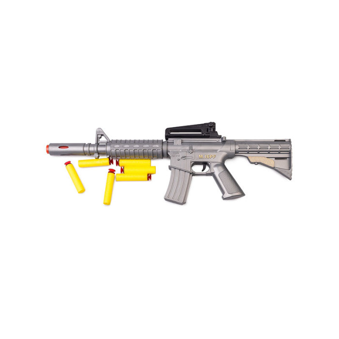 Іграшковий автомат з м'якими кулями M16 PF Golden Gun 910GG Сірий Golden Gun