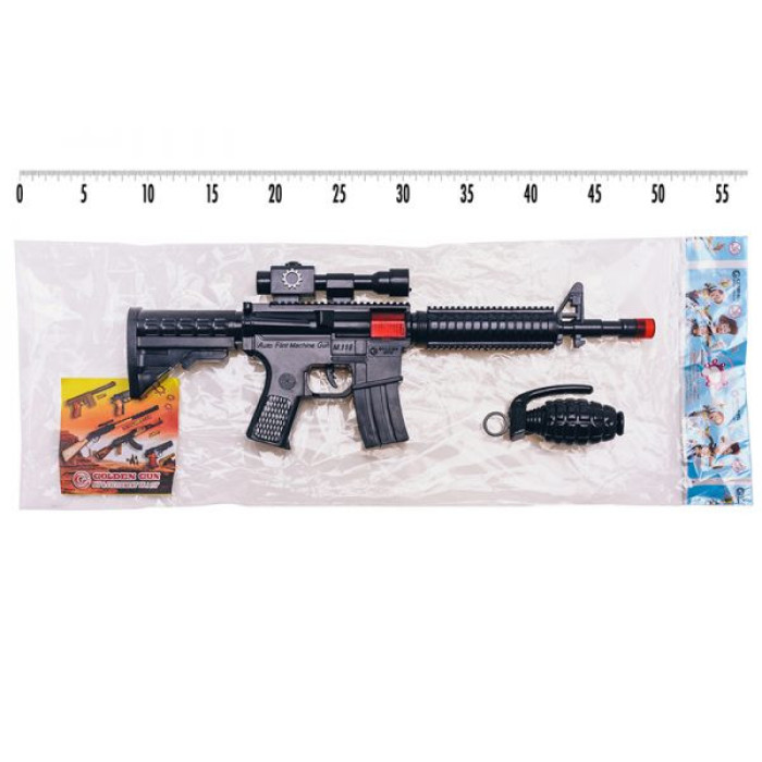 Іграшковий автомат-тріскачка "M16"з гранатою Golden Gun 803 Golden Gun