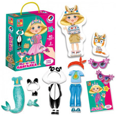 Дитяча гра "Магнітна одягалка "Family look" VT3702-21, 40 елементів одягу Vladi Toys