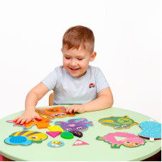 Розвиваюча мозаїка «Звірятка» ZB2002-05 дерев'яна Vladi Toys