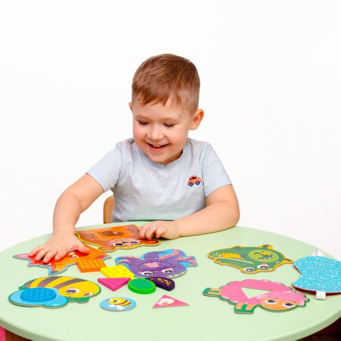 Розвиваюча мозаїка «Звірятка» ZB2002-05 дерев'яна Vladi Toys