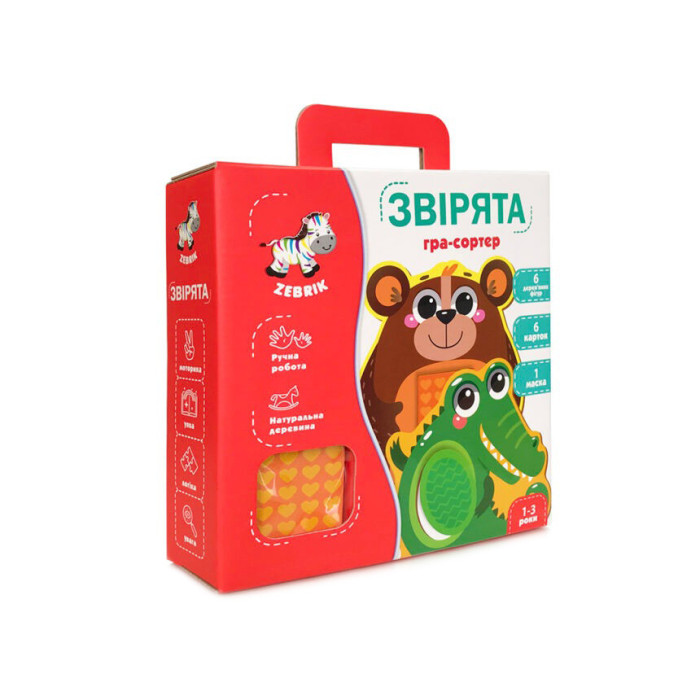 Розвиваюча мозаїка «Звірятка» ZB2002-05 дерев'яна Vladi Toys