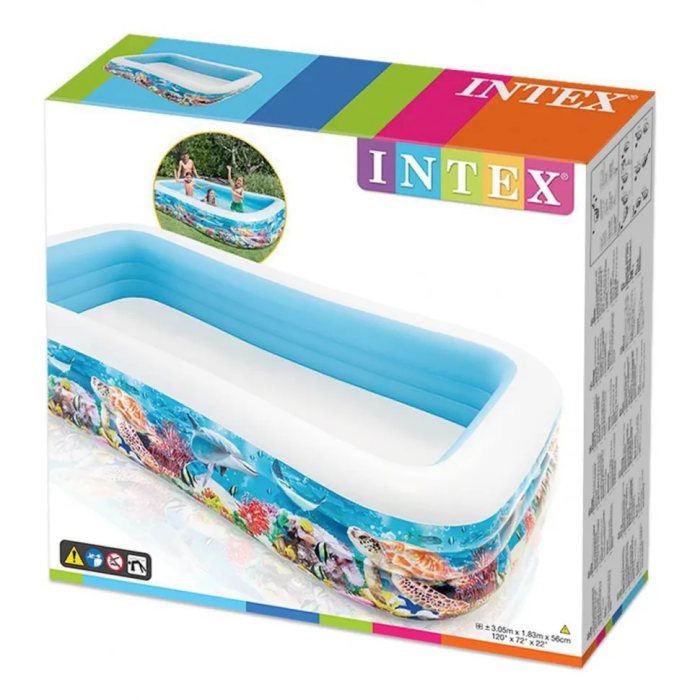 Басейн сімейний прямокутний 58485 999 л Intex